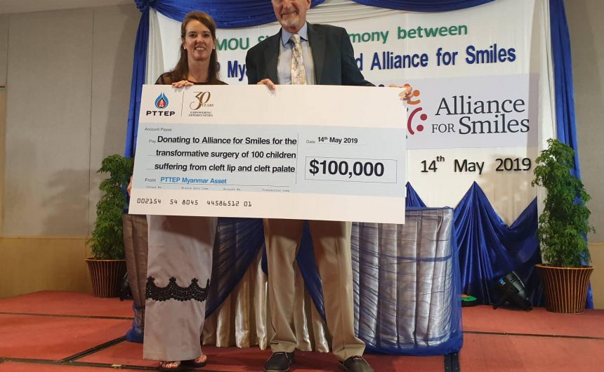 AfS receives $100,000 donation from PTTEP in Myanmar